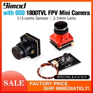 9IMOD FPV Camera 1800TVL 5MP 2.1mm 1/3 Coms IR Blocked​ Sensor 5V-40V NTSC/PAL with OSD Internal for