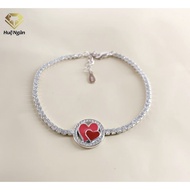 Lắc tay bạc 925 Huệ Ngân - Tim Xinh X17
