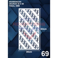 PVC BOARD KRAWANGAN PVC FOAM BOARD ORNAMENT/ 5MM THICKNESS MODEL 69 SIZE 30X60