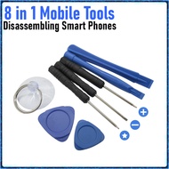 8 in 1 Mobile Toolkits for Disassembling Smart Phones screwdriver set and opening pry repair tools