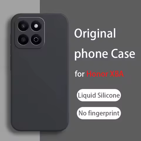 For Honor X8a Liquid Silicone Phone Case For Honor X8A X8 A Camera Protect Soft Cover HonorX8A Soft 