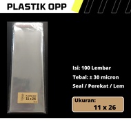 OPP Plastic Size 11 cm x 26 cm / 11x26 cm / 11 x 26 cm