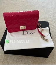 🔥全新閒置 可送禮✨全港最平 ‼支持面交陪驗 ‼🌈Dior Miss Promenade Wallet on Chain Red 紅色 WOC 鏈條銀包💖可斜背 可單肩 👏現貨 支持陪驗 #女裝銀包#
