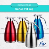Coffee Pot Jug 1.5 Litre 304 Stainless Steel Vacuum Insulated Thermal Thermos Flask with Press Butto