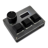 3-Key Wired Custom Keyboard Blue Switch OSU Gaming Keyboard with Knob Screen RGB Copy Paste Shotcut