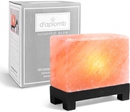 100% Authentic Natural Himalayan Salt Lamp  Hand-Carved Modern Rectangle in Pink Crystal Rock Sal...