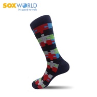 1 PAIR SOX WORLD SOXWORLD COLORFUL PUZZLE SOCKS FOR ADULT sox world