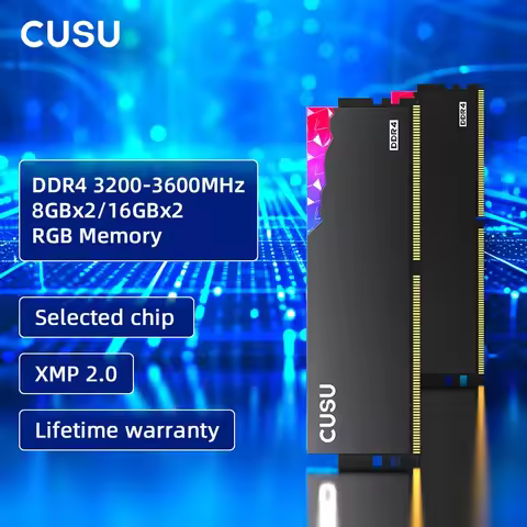 CUSU DDR4 8gb 16gb Memoria Ram DDR4 3200mhz 3600mhz 1.35V Dual Channel 288pin UDIMM Desktop Memory D