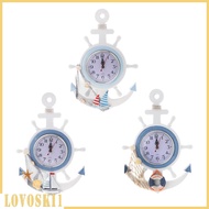 [Lovoski1] Wall Clock - Ship Wheel &amp; Nautical Beach Seaside Themed - 33cm