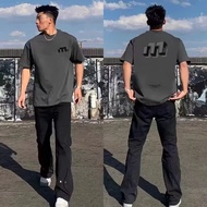 【M-8XL Fashion Trend Simple Digital Printed Short Sleeved T-shirt for Men High Street Casual Loose O