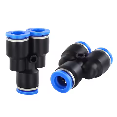 PY PW Pneumatic Quick Coupling Tee Reducing Y-type Gas Pipe Fitting Plastic 4 6 8 10 12 14 16mm Pipe