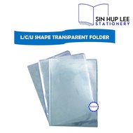L/C/U Shape A4 / F4 Transparent Folder / Transparent File / Plastic File / PVC File