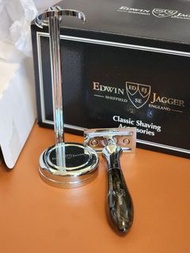 Edwin Jagger Premium 黑雲石剃鬚刀 連刀座