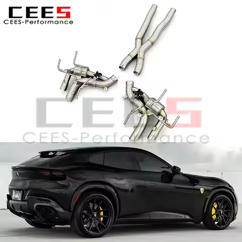 CEES Valvetronic Catback Exhaust Pipes for Ferrari Purosangue FUV V12 6.5L 2022+ Stainless Steel Val