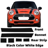 Brand New 3M Material Front Bonnet and Rear Strips Sticker For mini cooper F55 F56 F57 4 pcs/set