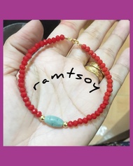 US 10k Gold w/swarovski beads