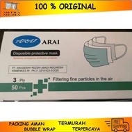 Masker Medis 3ply Disposable Mask 3 Ply Earloop 1 box isi 50 pcs