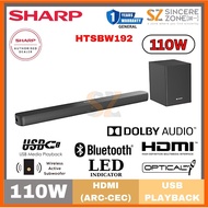 SHARP HTSBW192 2.1ch Sound Bar with Wireless Subwoofer I Bluetooth I Optical I HDMI