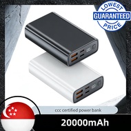 [SG] ccc certified power bank 20000mAh powerbank fast charging for xiaomi With Type c 4 USB port