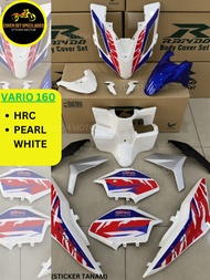 RAPIDO Cover Set HONDA Vario 160 HRC Pearl White Coverset Sticker Tanam Stripe Tanam