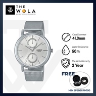 Casio Mens Analog MTP-B310M-7AV Silver Stainless Steel Strap Watch for Men (TWP-01)