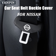 For Nissan Car Seat Belt Buckle Cover Buckle Decoration Case Car Interior Accessories Vanette Teana Almera Sylphy  Grand livina  X trail  latio Serena Navara Frontier Sunny