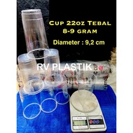 JUMBO Iced Tea Cup, 22oz Cup 22oz popice Cup, 50 pcs, Flat Bottom