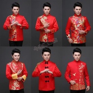 Men Traditional Samfu Bridegroom Traditional Costumes Chinese New Year Wear
