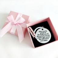 Thank You Keychain Stainless Steel Gift Boxed Appreciation Gift for Friend Colleague