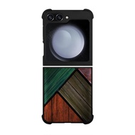 Casing Case Softcase Hardcase Samsung Galaxy Z Flip 5 5G Wooden DF131
