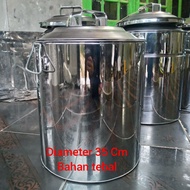 DANDANG BUBUR/BAKSO POLOS 35 cm/Tinggi 38 cm/BAHAN STENLIS TEBAL