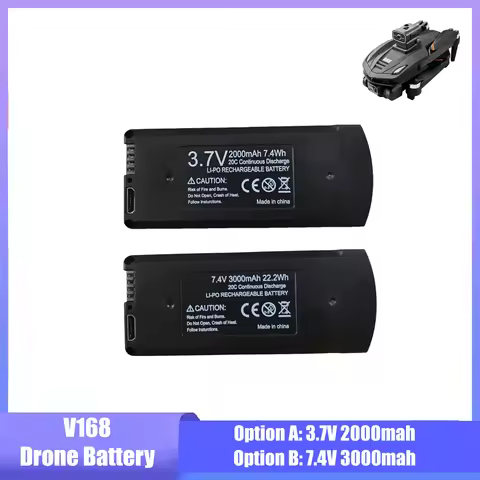 V168 Drone Battery 7.4V 3000mAh 3.7V 2000mAh V168 Pro Max GPS Drone Rechargeable Li-po Battery Packs