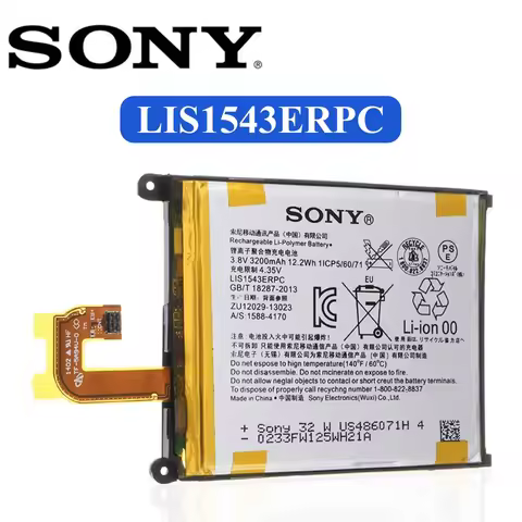 Original LIS1543ERPC 3200mAh Li‑polymer Battery for Sony Xperia Z2 D6502 D6503 L50W L50T L50U SO‑03 