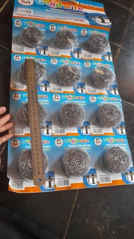 1 lusin spon kawat cuci piring stainless steel spon spons kawat stainless sikat cuci dapur