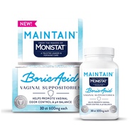 from The Makers of Monistat, Maintain Boric Acid Suppositories for Women, 600 Mg of Boric Acid, 30 C