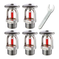 5Pcs Fire Sprinkler- 155℉ Upright Sprinklers- Water -Up 68℃ Quick Response 1/2Inch NPT Thread