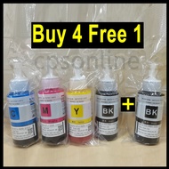 Ink Printer  T664 / 664 Refill Ink Compatible For EP  L120/L210/L360/L1300 (C,M,Y,BK+BK) 4 Free 1