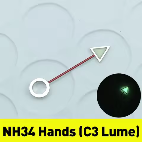 NH34 NH34A GMT Hand Mod with Super C3 Lume - Single Hand Upgrade for SKX & SSK - Master II Design