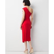 [W.H.B.M. F0rM3]One-Shoulder Midi Dress - Red
