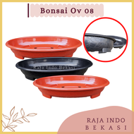 RAJAINDOBEKASI  Bjp Bonsai Oval Ov 08 Putih Hitam Merah Bata Coklat Pot Bunga Plastik Bonsai Budi Jaya Motif Batu Alam Ceper Pendek Pot Bonsai Plastik Keramik Semen Bonsai Mame Kelapa Besar Mini