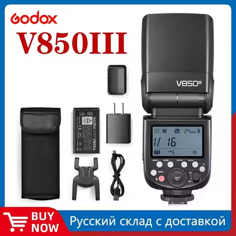 Godox V850III 76W 2.4G GN60 Wireless X System Li-ion Battery Speedlite for Canon Nikon Sony Pentax O