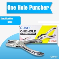 QUAFF One Hole Hang Tag Puncher 3mm / 6mm Ticket Puncher Circle Metal Single Hand Held Hole Puncher