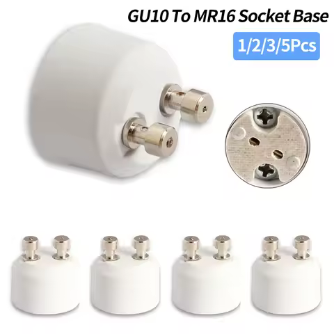 1/2/3/5Pcs GU10 To MR16 Socket Base Socket Lighting Accessories Base Socket Adapter Converter Lamp f