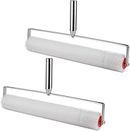 2 Pack 19 Inches Spiked Screeding Compound Roller, Self-Leveling Spike Roller, Floor Screed Spiked R