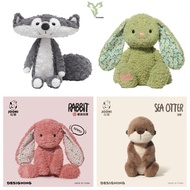 Rytanda Genuine Jooki Series Plush Toys Green Bunny Doll Big Gray Wolf Kawaii Rabbit Otter Plushie G