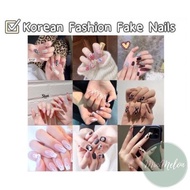24 Nails Piece Lovely Fashion Fake Nails Short Fake Nails Wearable Nails Stickers Waterproof