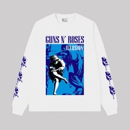 Dragon Clothing Skena Guns n Roses Illusion White Long Sleeve Rib T shirt
