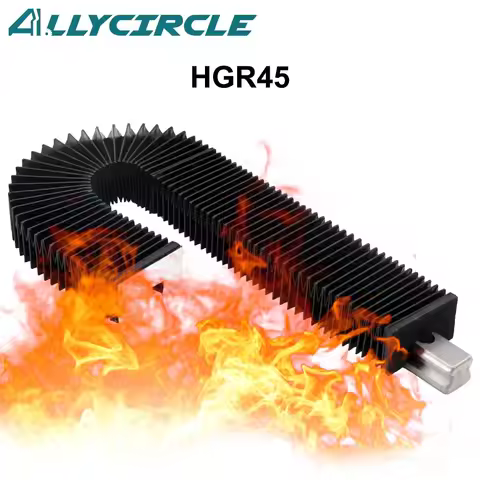 HGR45 Linear Guide Organ CNC Bellows Dust Proof Cover Flame-proof 200-1000MM Customize for Laser Mac
