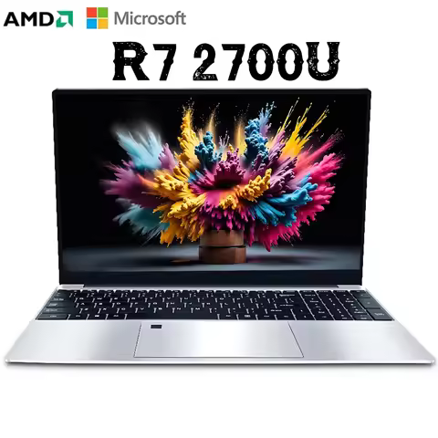 Portable Gaming Laptop with AMD Ryzen 7 2700U, Up to 36GB RAM, 2TB SSD, Bluetooth, Windows 10/11 Pro