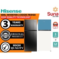 (Free Delivery)Hisense 500L Inverter 2 Glass Door Refrigerator Fridge 2 Pintu Peti Ais 冰箱 RT549N4ABU
